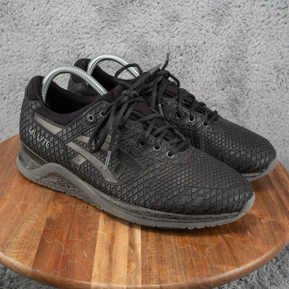 Asics Mens Gel Lyte Evo HN543 Black Casual Shoes Sneakers Size 8.5  Pre Owned!